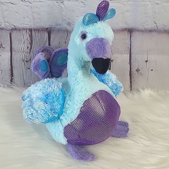 Retired GANZ Webkinz Blufadoodle Bird Blue Peacock Stuffed Animal Plush Toy 11" - Picture 11 of 17